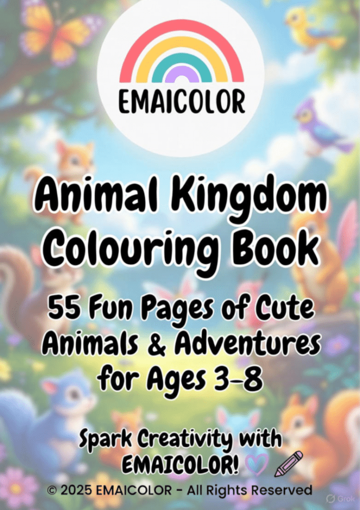 Printable Animal Kingdom Coloring Book PDF